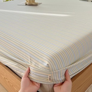 Category a Maternal and Infant Grade Pure Cotton Old Coarse Cloth Bed Sheet Three-Piece Set Single Piece Thickeneded 100% Cotton Bed Cover Anti-Slip Dust Cover