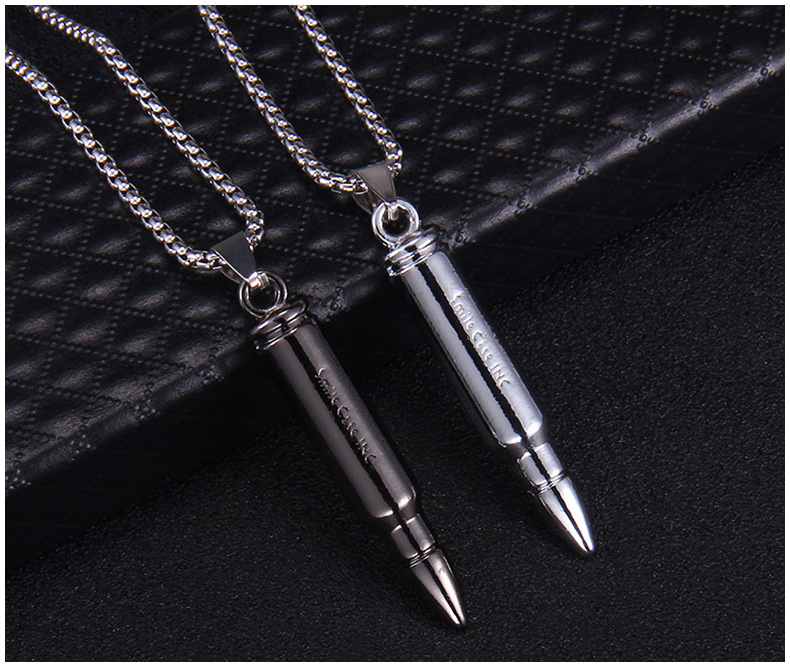 Punk Bullet Stainless Steel Alloy Plating Men'S Pendant Necklace display picture 5