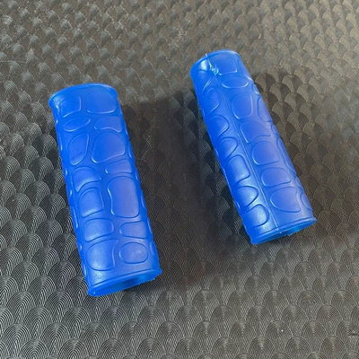 Electric Motorcycle Handlebar Cover: Motorcycle Handle Cover - a-pair-of-blue-handle-covers-2-pieces-beef-tendon