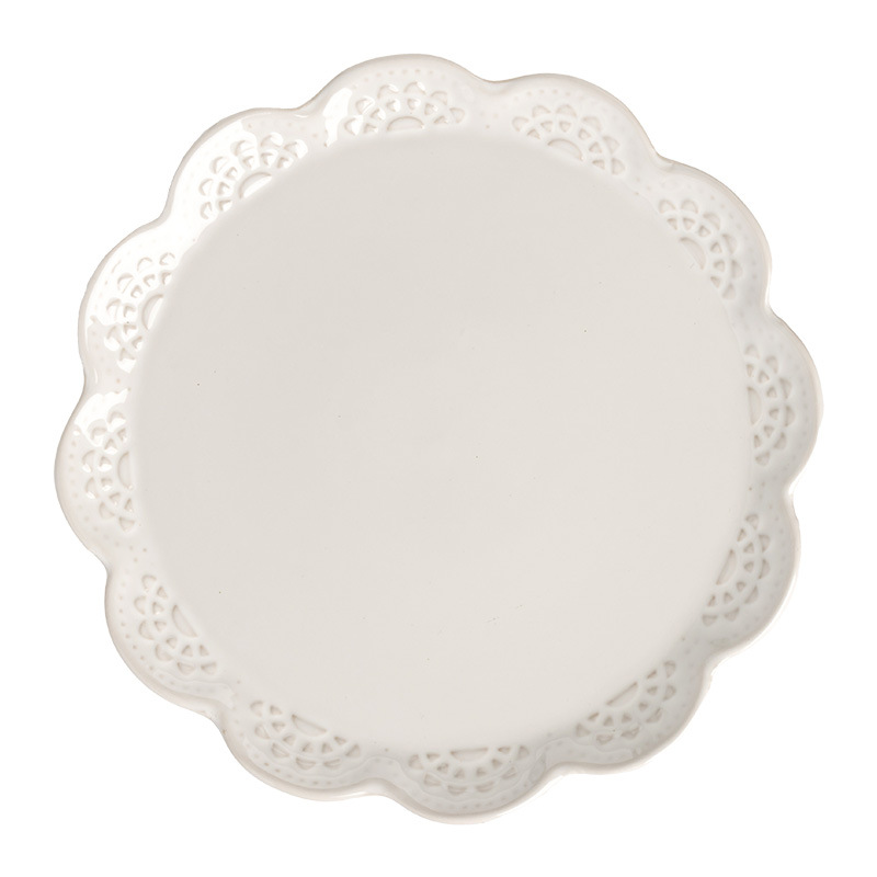 Platos de cerámica de color sólido exquisitos platos de postres de restaurante al por mayor platos de platos caseros platos de platos de alto valor de color platos de platos de comedor