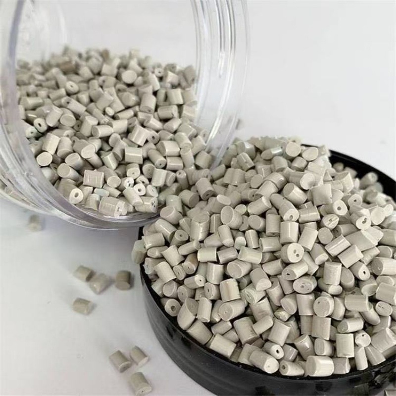 プラスチック粒子 ABS リサイクル材料 グレーと白の射出成形 オイルスプレー可能および電気メッキ可能 プラスチック内部部品 ソース工場|undefined