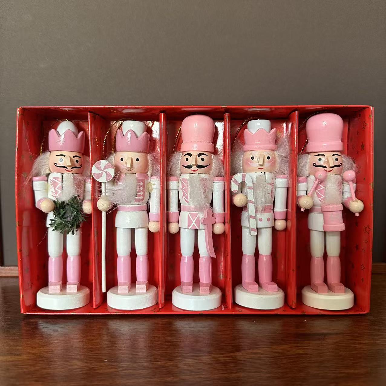 クロスボーダー新しいクルミ兵士木製装飾品クリスマス装飾品小さなギフトクリスマス装飾品ウィンドウデスクトップ装飾品