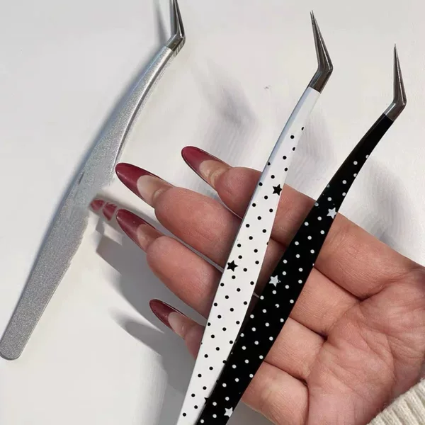 Factory Direct Delivery 3D Gold Feather Clip DIY Journal Decoration Tweezers High-Precision Pointed Tweezers for Eyelash Extensions