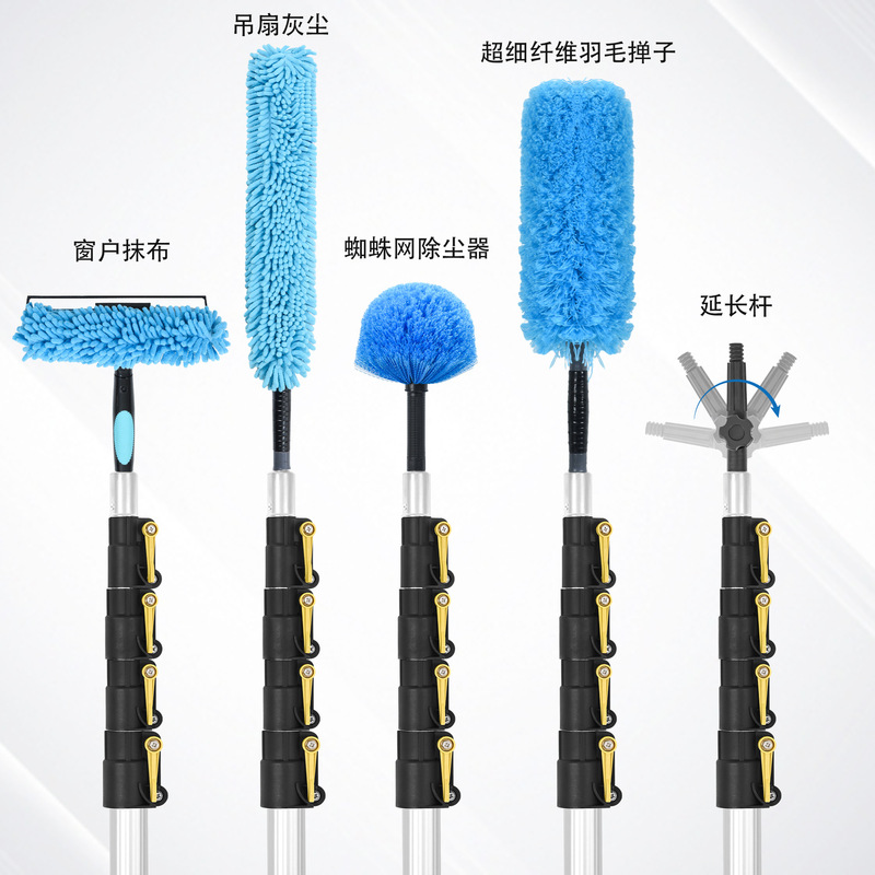 Microfiber Chenille Cloth Window Cleaning Brush Bendable Brush Bulb Replacement Household Cleaning Kit