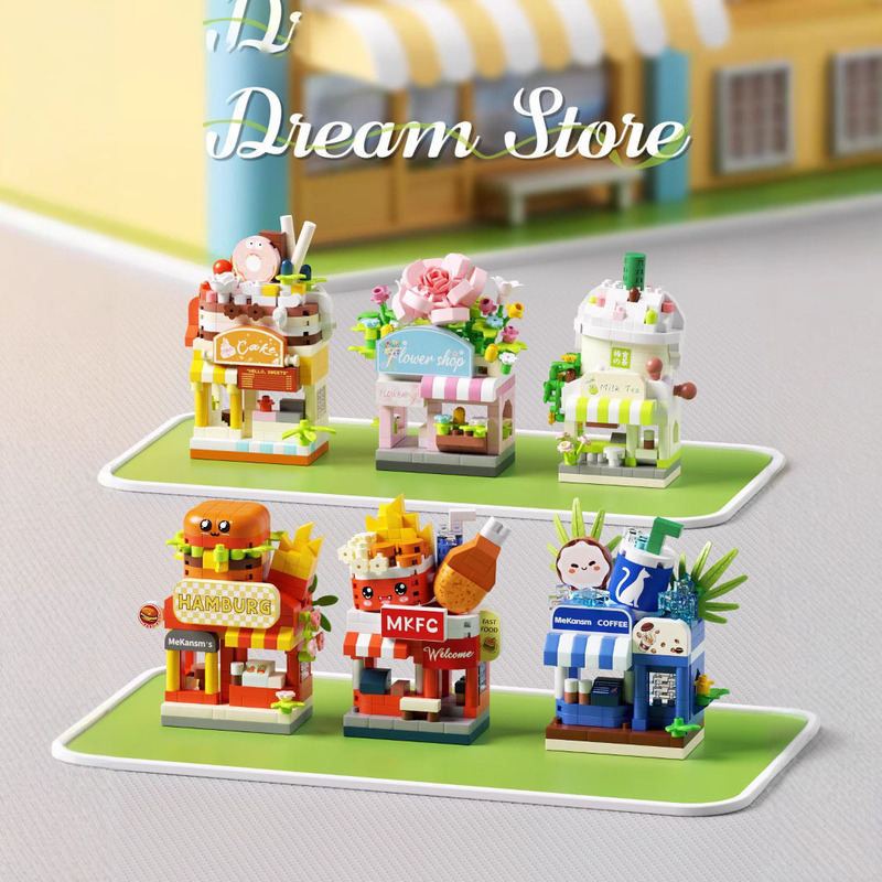 レゴビルディングブロック、屋台、微粒子装飾品、教育用子供用おもちゃ、ストリートシーンギフト組み立てと互換性があります。|undefined