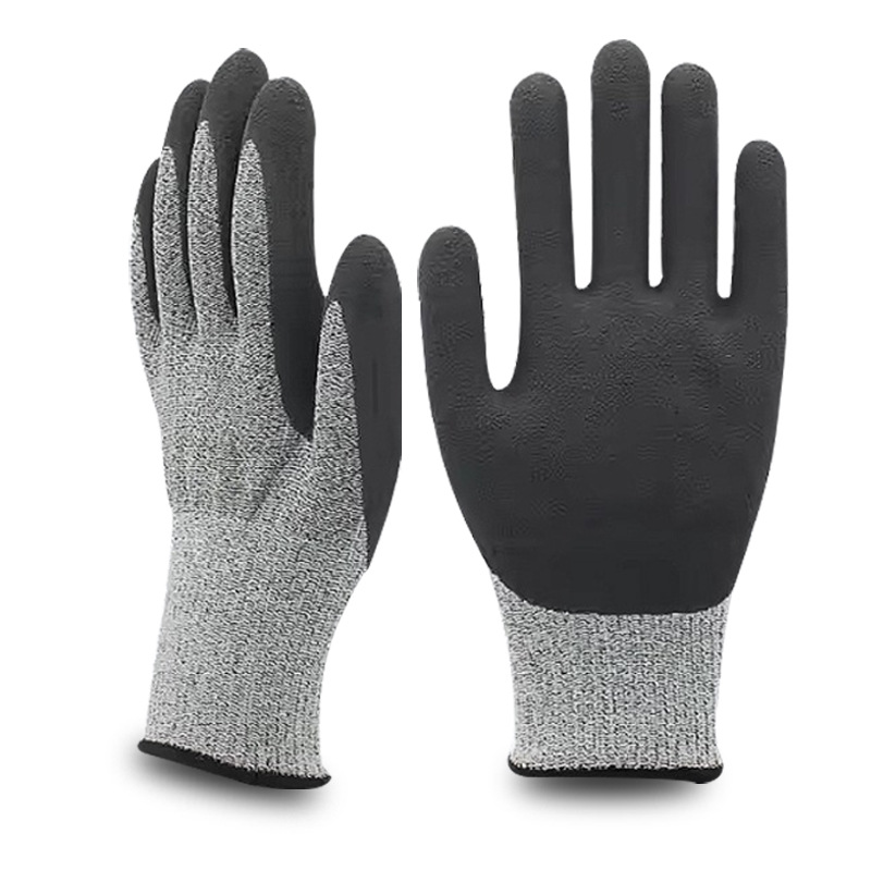 Guantes anti-corte de nivel 5 HPPE anti-mordedura y anti-puñalada matanza EN388 PU mate para matar peces guantes de protección laboral image 22