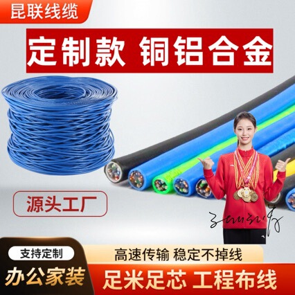 Source Manufacturer of Category 5E Network Cables Supports Oem Cat5E 0.5mm Copper-Clad Aluminum Cca Network Cable 300m