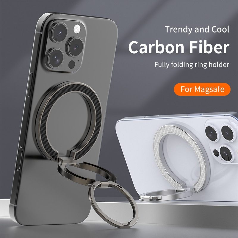 Magsafe 両面磁気携帯電話リングバックルホルダーデスクトップ合金素材タブレット折りたたみ車リング|undefined