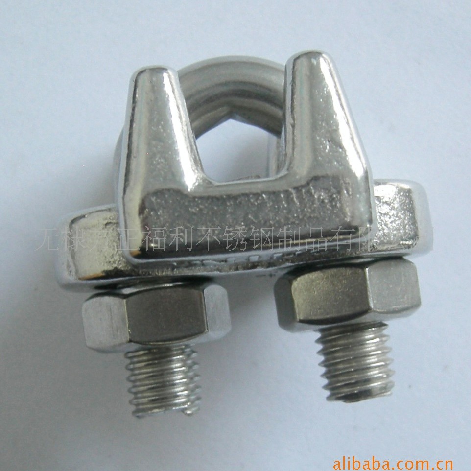 供应不锈钢美式模锻钢丝绳卡头扎头猫爪钢丝绳扎头索具吊索具