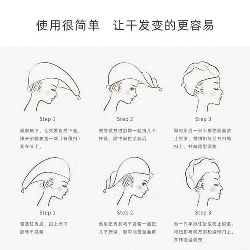 Wholesale thickened water-absorbent quick-drying double-layer hair drying cap, coral velvet children's cute hair drying towel shower cap