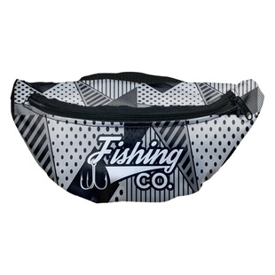 Cross-border export classic full-color printed Oxford cloth 600d waist bag custom waterproof double zipper waist bag with lining