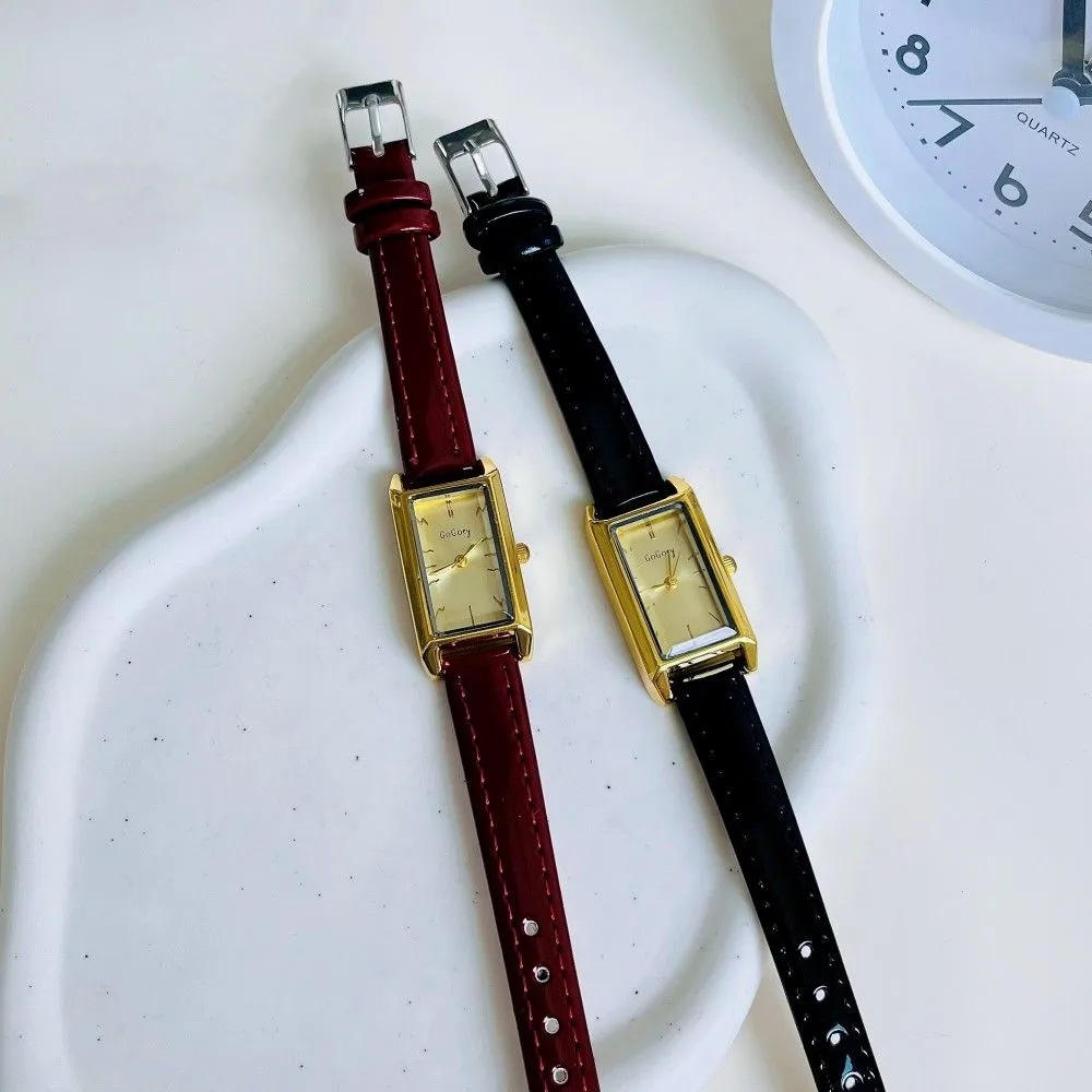 Popular Square Watch for Women, Ins High-End Student Niche, Accessible Luxury, Simple Elegant, Thin Belt Women's Watch Wholesale