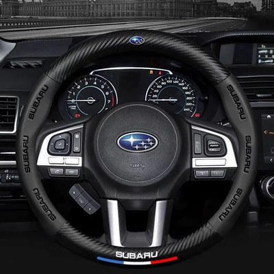 Ultra-Thin Anti-Slip Four-Season Universal Handle – Steering wheel cover - round-subarublack-38cm