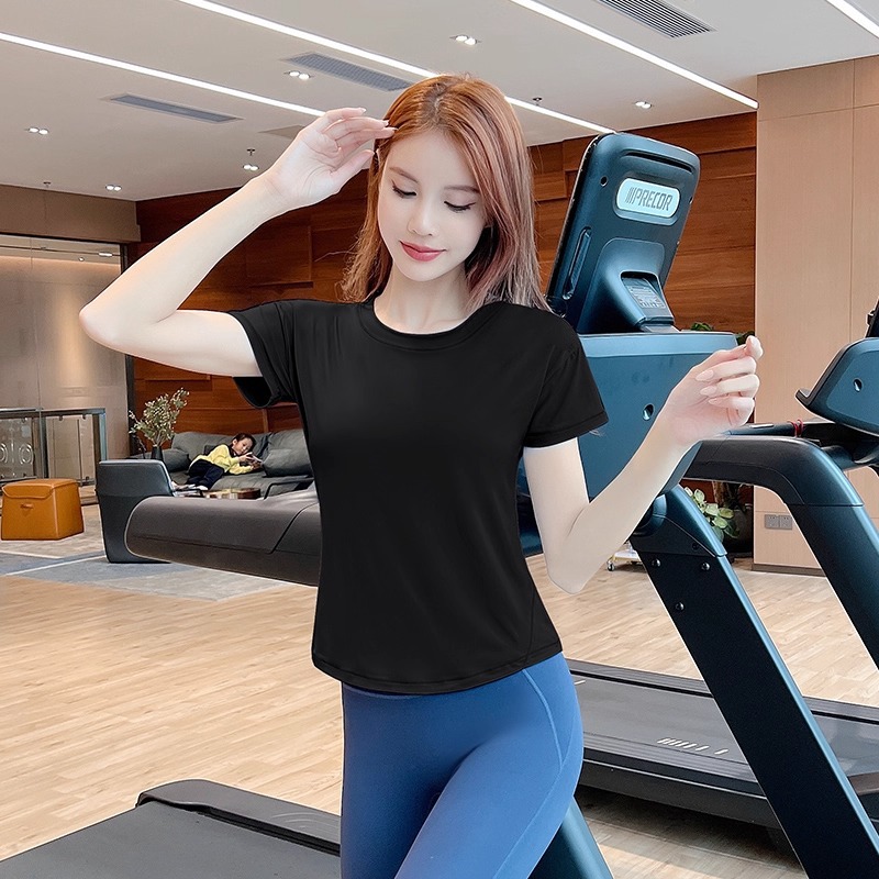 Camiseta de deporte elástica y transpirable para mujer_voghion.com