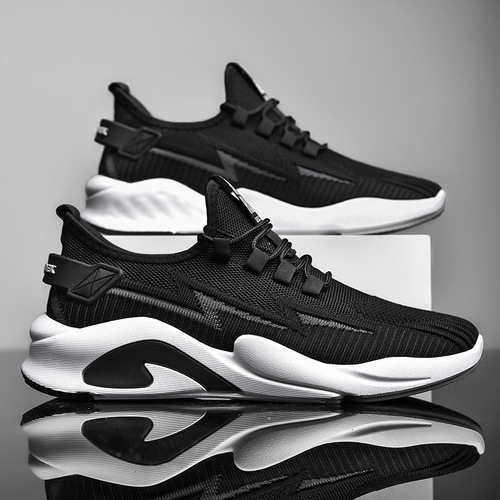 2024 Spring New Men's Shoes Fashion Feiwei Men's Daily Casual Shoes Lace-up Breathable Running Sports Shoes for Men
