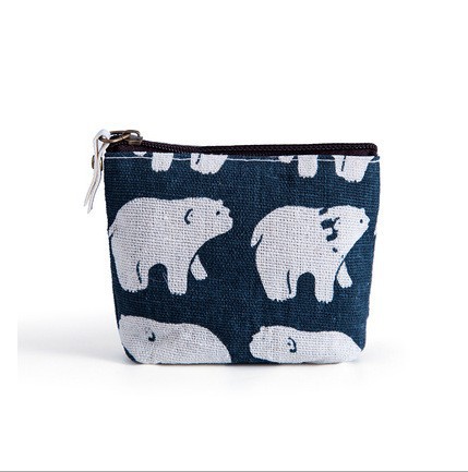 Monedero de tela estilo coreano, bolso pequeño con dibujos animados