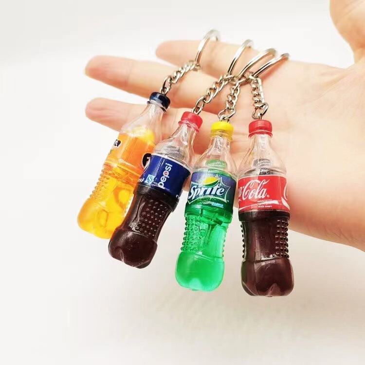 かわいいミニコーラフェンダー飲料瓶缶キーホルダーカップルバッグ自動車ストラップ小プレゼント|undefined