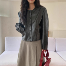 现货  2025年秋季新款韩版ins气质  高质感PU皮衣外套 女装