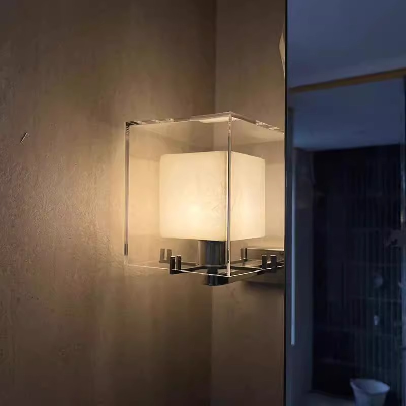 新款新中式高级美式简约卧室灯轻奢酒店床头会所云石壁灯高档