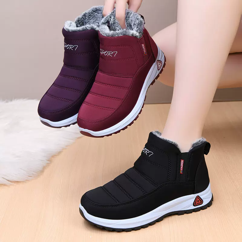 外贸女靴2025冬季新款高筒棉靴男女同款雪地靴加绒加厚中老年棉鞋