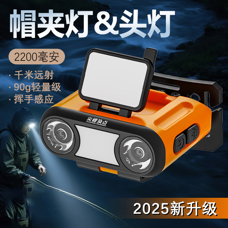 メーカー在庫充電式 LED ヘッドランプ強力な光と長いバッテリー寿命フィールドランプヘッドマウント誘導釣りヘッドランプ卸売|undefined