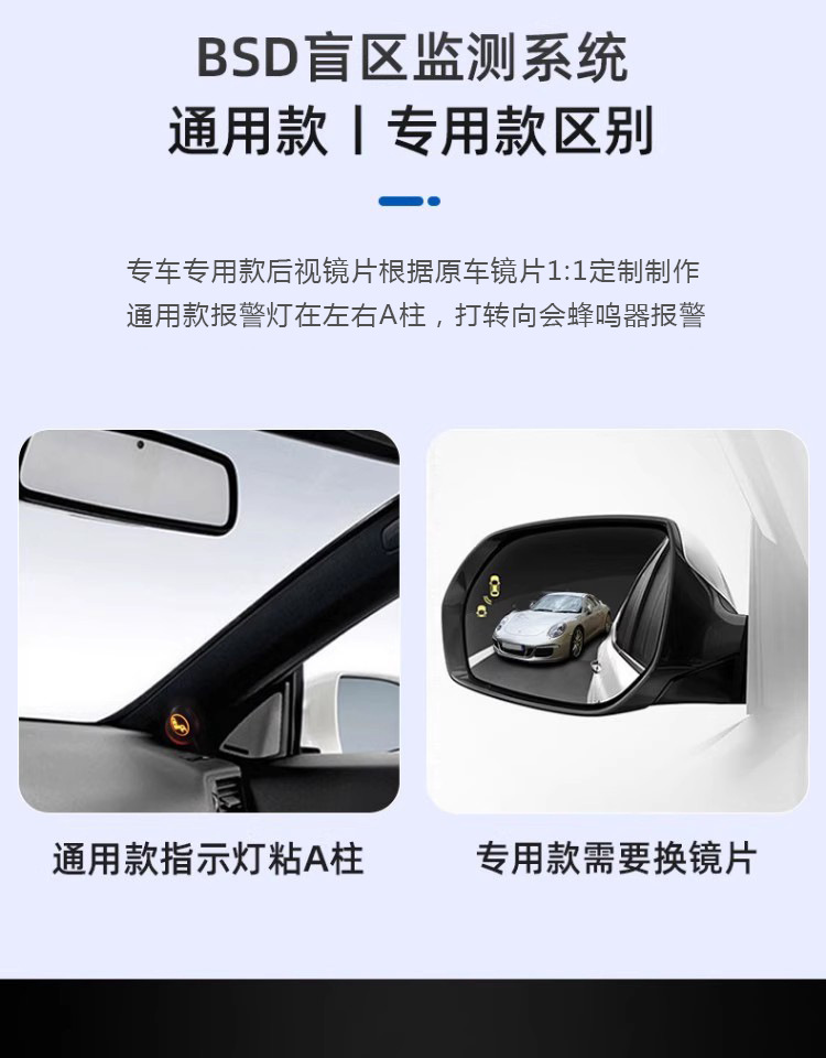 Car Bsd Blind Spot Monitoring Bsm Parallel Driving Assistance System 77g Blind Spot Lane Change Assist Overtaking Warning Radar 24g