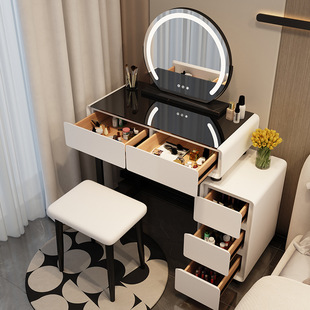 Small Apartment Dressing Table Bedroom 60cm Modern Simple 2024 New Cream Style Accessible Luxury Cupboard Integrated Dressing Table