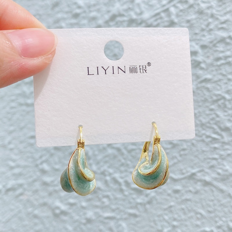 Liyin/Libeliying カラフルなオイルドリップシリーズ ニッチデザイン 高級感 おしゃれな雰囲気 イヤリング イヤリング|undefined