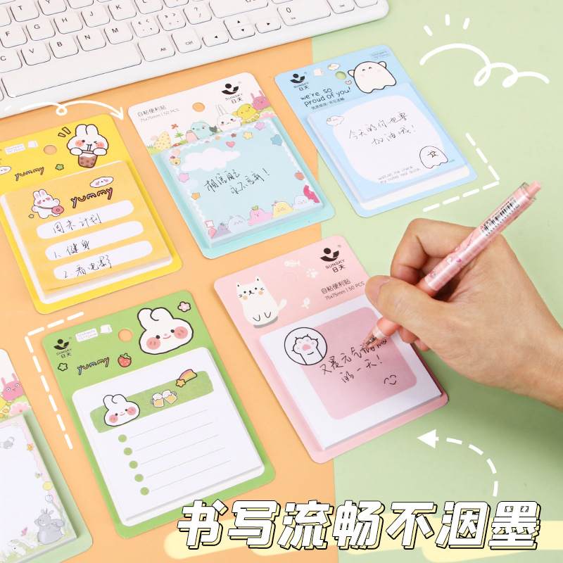 Estudiante dibujos animados nota adhesiva nota desgarrable nota n veces nota nota nota Nota nota nota