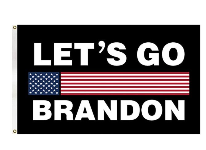 검은 배경은 미국 국기와 브랜든을 가자