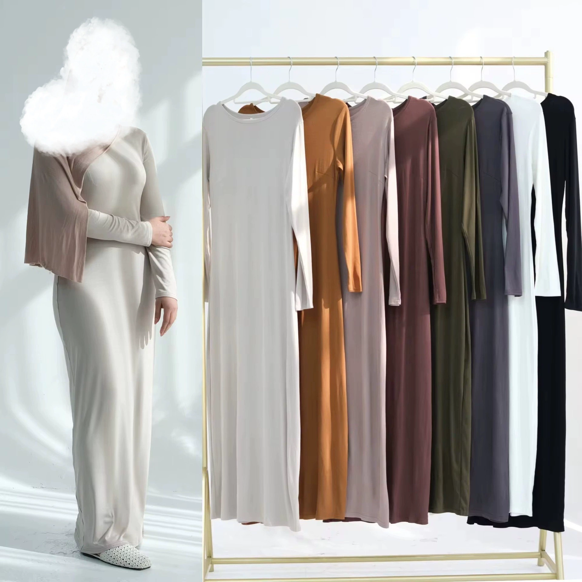 Loriya2025 AliExpress Амазонка Ближний Восток Турция Дубай Сплошное модельское хлопковое платье LR933