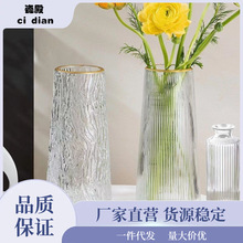 花瓶ins风高颜值简约透明玻璃花瓶桌面插花水养干花鲜花客厅摆件