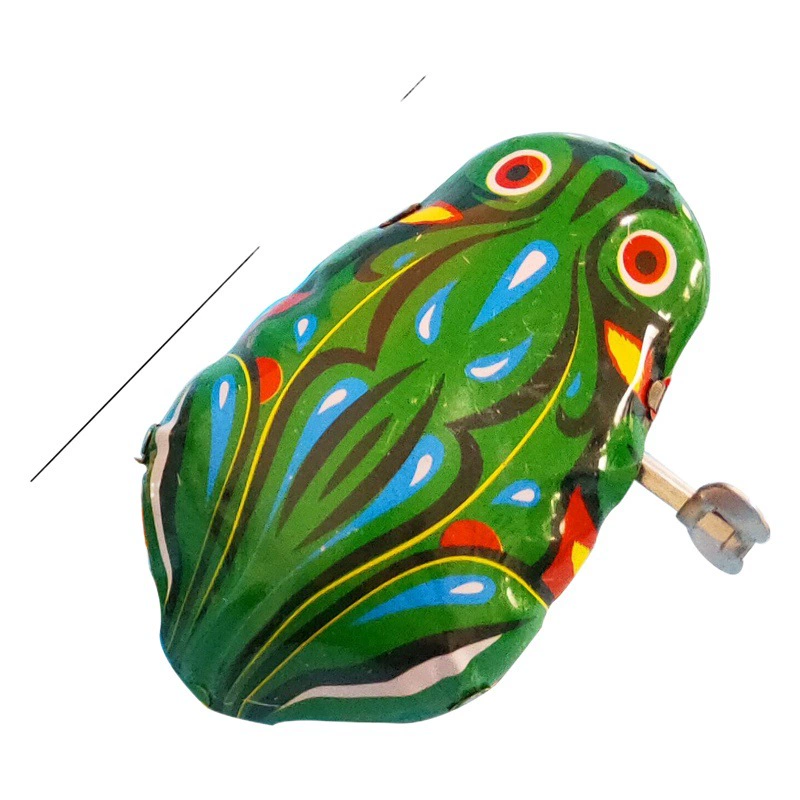 Железная лягушка ностальгическая заводная игрушка детская игрушка обмотка железная лягушка Классическая железная лягушка оптом