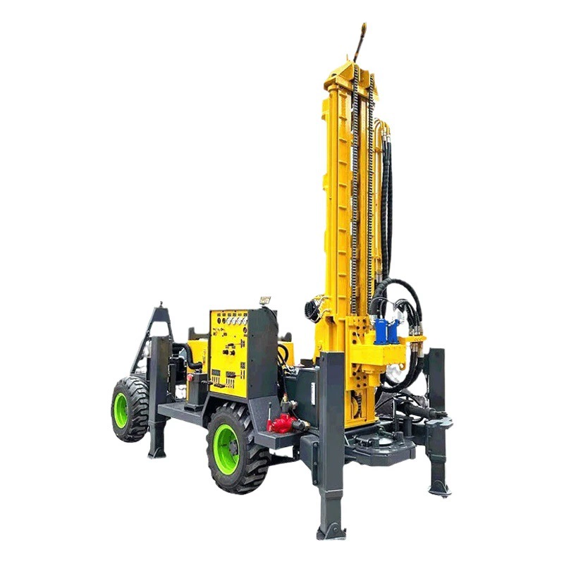 Полностью гидравлический колесный сверлильный станок 300 м пневматический сверлильный станок Тяговый водяной бурильный станок сверлильный станок для сельскохозяйственных угодий