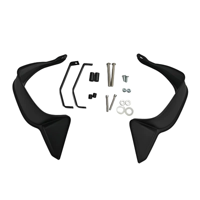 Suitable for BMW G310GS G310R modified hand guards, handlebar wind deflectors, and anti-fall hand shields (Motorcycle front windshield) - black-hand-guard