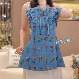 女童百花谱旗袍连衣裙2026夏季新款儿童新中式公主裙汉服礼服裙子