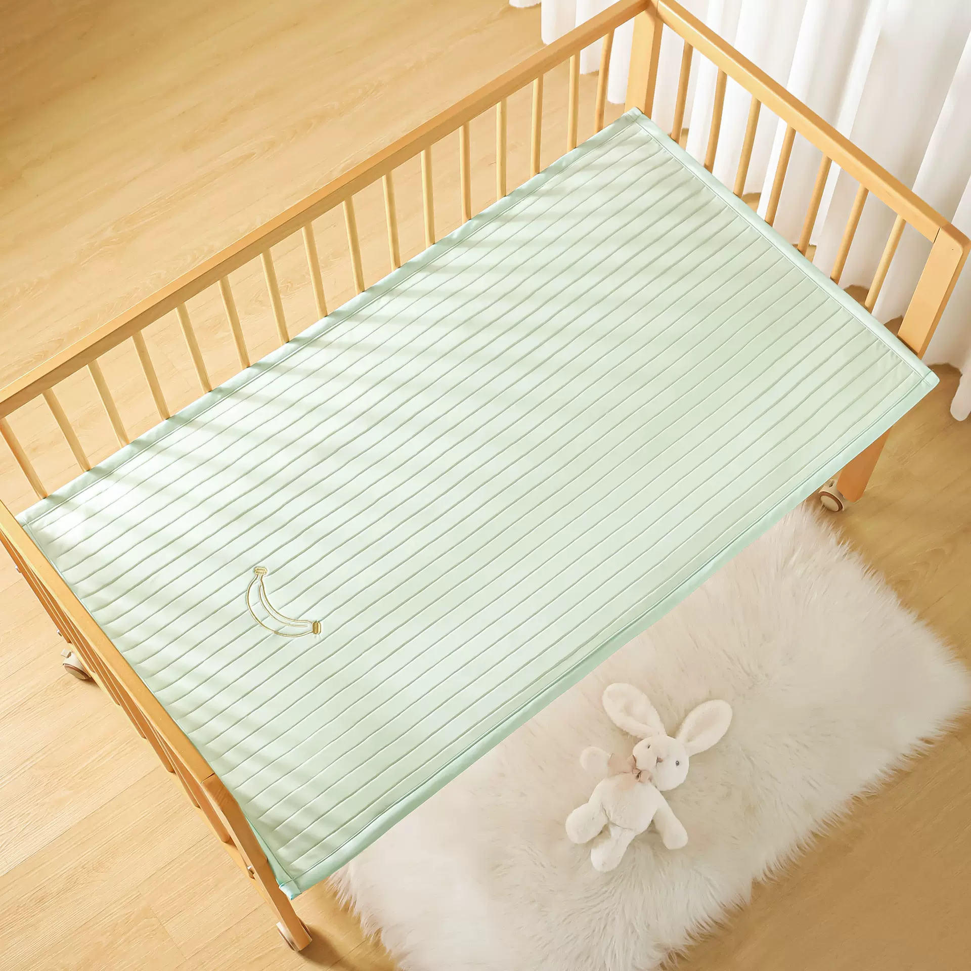 2026新款雪糕刺绣款儿童凉席幼儿园床垫可机洗