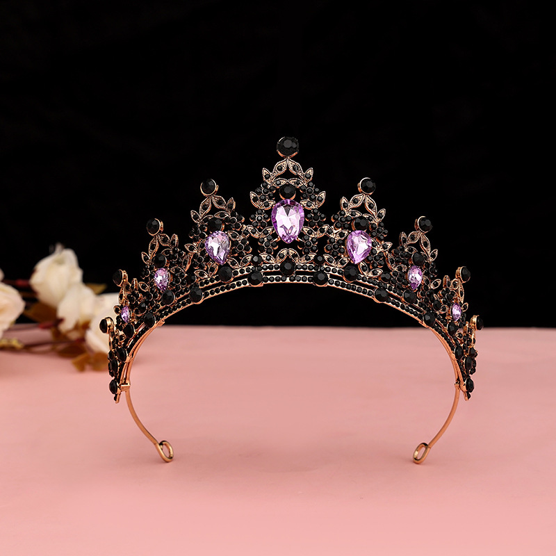 Los niños corona pastel tocado cristal accesorios para el cabello corona chica cumpleaños rendimiento diadema princesa vestido accesorios al por mayor