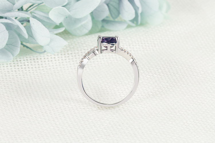 Fashion Oval Copper Rings Plating Zircon Copper Rings