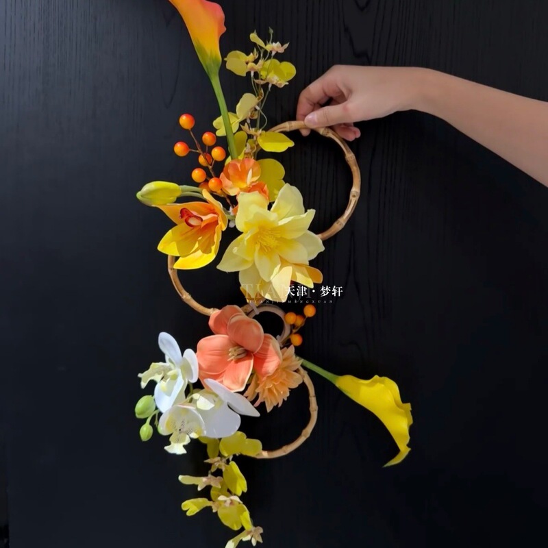 Hand-Held Flowers, DIY Material Package, Handmade New Chinoiserie Bridal Garland, Wedding Photography, Antique Artificial Flowers