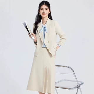 正装女套装教资面试职场穿搭春秋小个子职业装气质西装外套工作服