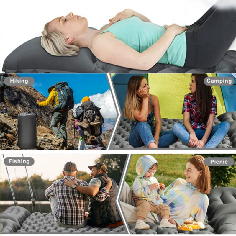 inflatable travel tent, folding carpet for camping, increased thickness