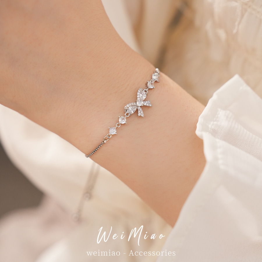 Zircon geométrico pulsera de arco ligera de lujo nicho pulsera de alta sensación temperamento simple diaria joyería al por mayor image 3