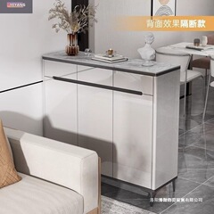 モダンでシンプルなロックボード無垢材靴キャビネットホームエントランス収納ロッカーリビングルーム壁パーティション玄関キャビネット