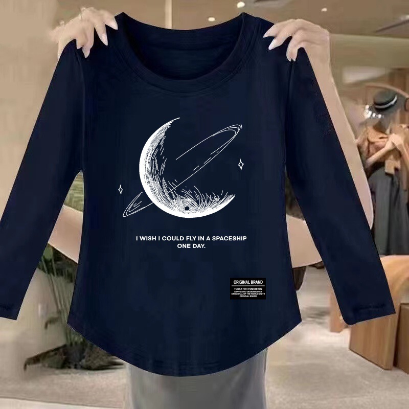 Clearance Sale: Export Mom's Clothing for Middle-Aged and Elderly Women, Plus Size Loose Long-Sleeve T-Shirt, Slimming Versatile Casual Base Shirt Clearance Sale: Export Mom's Clothing for Middle-Aged and Elderly Women, Plus Size Loose Long-Sleeve T-Shirt, Slimming Versatile Casual Base Shirt