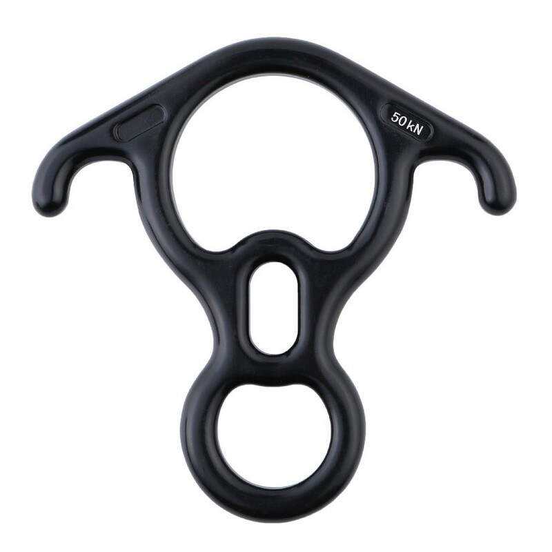 Eight-character ring descend device mountaineering rock climbing speed drop aerial work cable descend device 8-character ring protector slow descend device