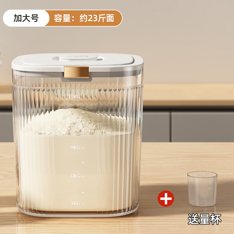 Contenedor de almacenamiento de harina, recipiente de harina de calidad alimentaria para cocina, contenedor de arroz hermético, a prueba de insectos y humedad, contenedor de almacenamiento especial, milagro de almacenamiento.