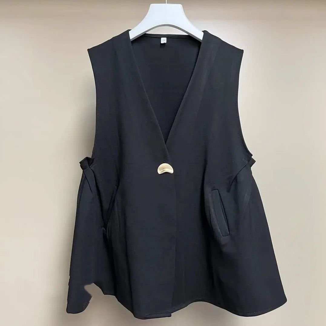 Trendy and Stylish Niche Vest for Women 2025 New Spring and Summer Outerwear for Plus-Size Girls, Fashionable Internet Celebrity Vest