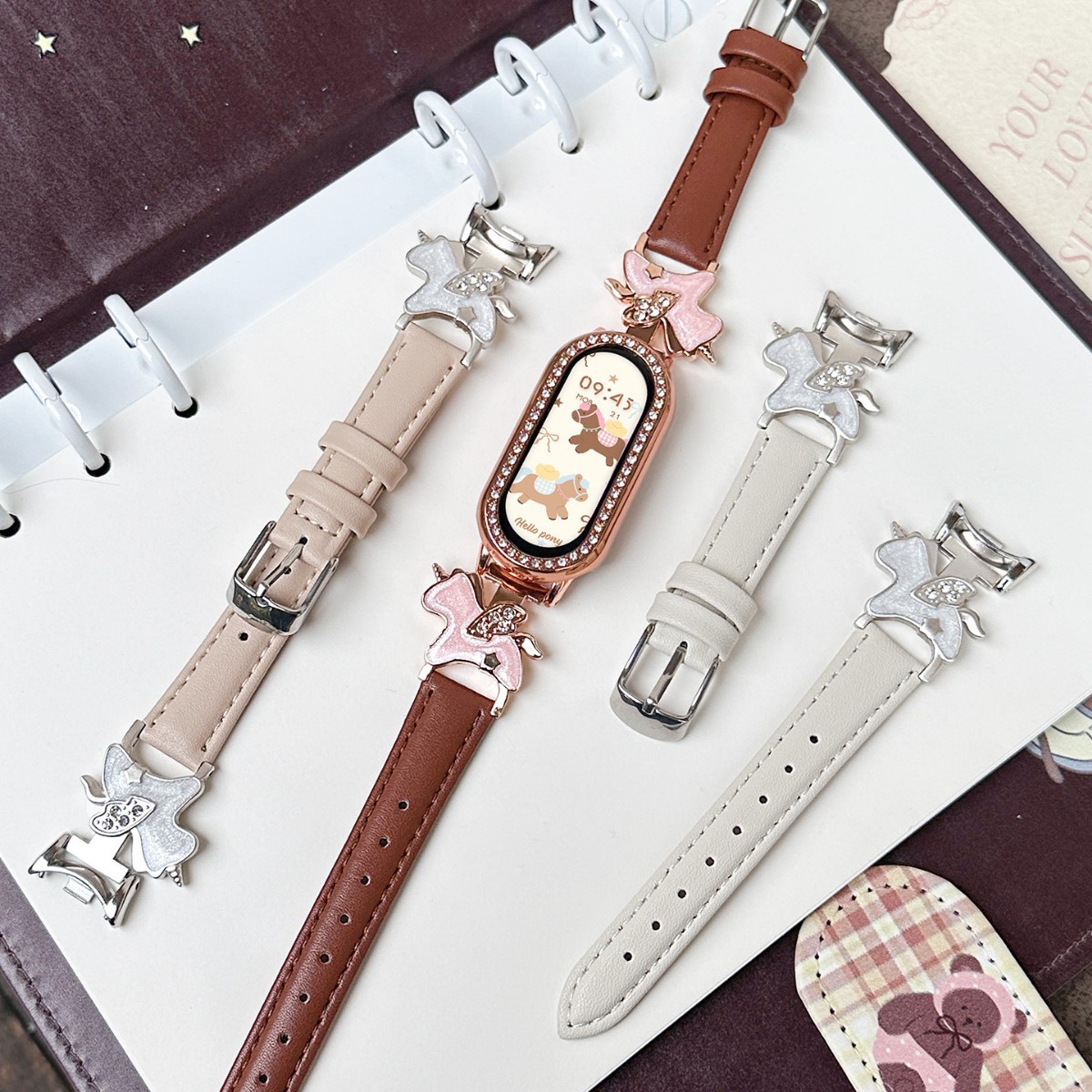 Suitable for Xiaomi Mi Band 10 Strap Unicorn 8/9Pro Redmi Watch456 Thin Small Waist Leather Wristband