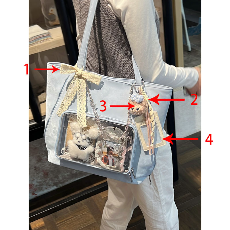 Yunshui 블루는 리본 + 컬러 로프 + 작은 고양이 머리 + 카드 홀더와 함께 제공됩니다.